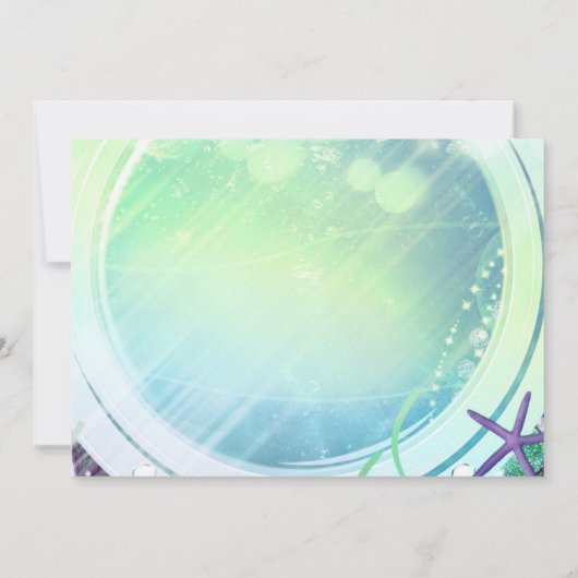 Mermaid Tail Magic under Zee Sweet 16 Light Glow Kaart (Achterkant)