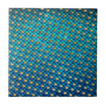 Mermaid Tail Navy Blue Gold Glitter Pattern Tegeltje<br><div class="desc">Mermaid Tail Navy Blue Gold Glitter Pattern</div>