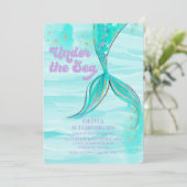 Mermaid Tail onder de uitnodiging tot vrijdag van  (Staand voorkant)