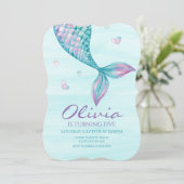 Mermaid Tail onder de uitnodiging tot vrijdag van  (Staand voorkant)