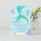 Mermaid Tail onder de uitnodiging tot vrijdag van  (Staand voorkant)