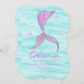 Mermaid Tail onder de uitnodiging tot vrijdag van  (Voorkant / Achterkant)