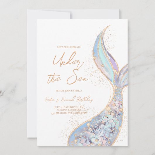 Mermaid Tail onder de uitnodiging tot vrijdag van  (Voorkant)