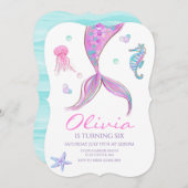 Mermaid Tail onder de uitnodiging tot vrijdag van  (Voorkant / Achterkant)