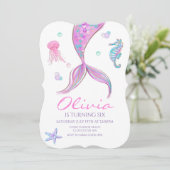 Mermaid Tail onder de uitnodiging tot vrijdag van  (Staand voorkant)