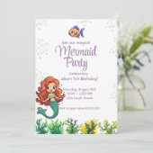 Mermaid Tail onder de uitnodiging tot vrijdag van  (Staand voorkant)
