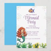 Mermaid Tail onder de uitnodiging tot vrijdag van  (Voorkant / Achterkant)