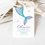 Mermaid Tail onder de uitnodiging tot vrijdag van<br><div class="desc">Onder het Zee Mermaid Tail Birthday Party Invitation.</div>