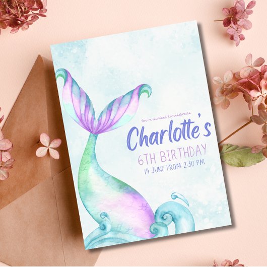 Mermaid Tail onder de uitnodiging tot vrijdag van 