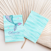 Mermaid Tail onder de uitnodiging tot vrijdag van 