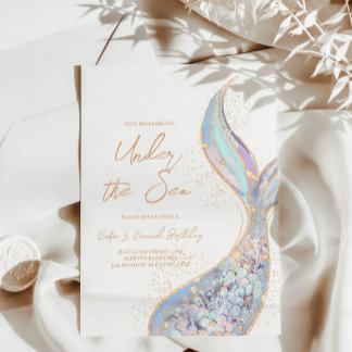 Mermaid Tail onder de uitnodiging tot vrijdag van