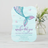 Mermaid Tail onder de uitnodiging tot vrijdag van  (Staand voorkant)