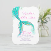 Mermaid Tail onder de uitnodiging tot vrijdag van  (Staand voorkant)