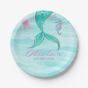 Mermaid Tail onder de uitnodiging tot vrijdag van  Papieren Bordje