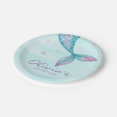 Mermaid Tail onder het Zee Borden op jaarpapier Papieren Bordje (Gekanteld)