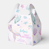Mermaid Tail onder het Zee Girl Birthday Bedankdoosjes (Achterkant)