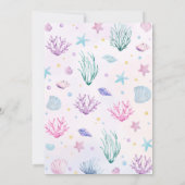 Mermaid Tail onder het Zee Girl Birthday Kaart (Achterkant)