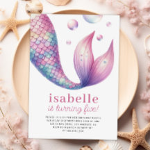 Mermaid Tail onder het Zee Girl Birthday