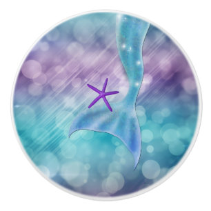 Mermaid Tail onder het Zee Keramische Knop