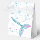 Mermaid Tail onder het Zee van Birthday Bedankdoosjes (Voorkant)