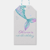 Mermaid Tail onder het Zee van Birthday Cadeaulabel (Voorkant)