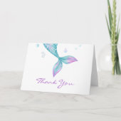 Mermaid Tail onder het Zee van Birthday Kaart (Voorkant)