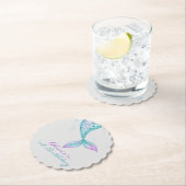 Mermaid Tail onder het Zee van Birthday Kartonnen Onderzetters (Insitu)