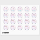 Mermaid Tail onder het Zee van Birthday Ronde Sticker (Vel)
