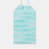 Mermaid Tail onder het Zee Verjaardag gunst Gift L Cadeaulabel (Achterkant)