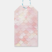 Mermaid Tail onder het Zee Verjaardag gunst Gift L Cadeaulabel (Achterkant)