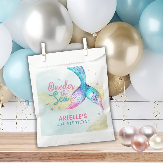 Mermaid Tail Onder the sea 1st birthday Bedankzakje