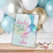Mermaid Tail Onder the sea 1st birthday Gifts Reclamebord Met Voetstuk