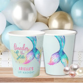 Mermaid Tail Onder the sea 1st birthday Papieren Bekers