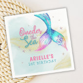 Mermaid Tail Onder the sea 1st birthday Servet