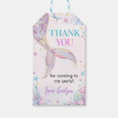 Mermaid Tail onder Zee Birthday Dank je wel Cadeaulabel (Voorkant)