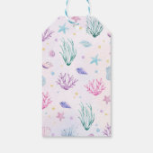 Mermaid Tail onder Zee Birthday Dank je wel Cadeaulabel (Achterkant)