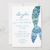 Mermaid Tail onder Zee Girl Birthday Kaart (Voorkant)