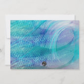 Mermaid Tail Pattern Baby Foto eerste verjaardag Kaart (Achterkant)