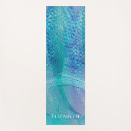 Mermaid tail Pattern turquoise Paars gepersonalise Yogamat