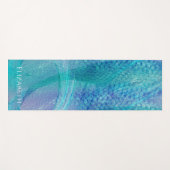 Mermaid tail Pattern turquoise Paars gepersonalise Yogamat (Voorkant (horizontaal))