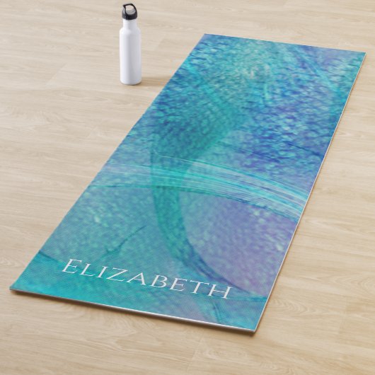 Mermaid tail Pattern turquoise Paars gepersonalise Yogamat (In situ)