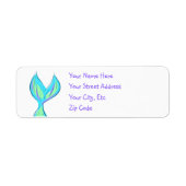 Mermaid Tail Return Address Labels (Voorkant)