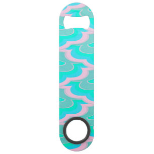 Mermaid Tail roze en Blauwgroen Patroon Fantasy Fu Speed Flessenopener