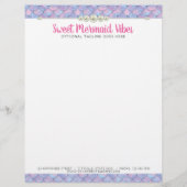 Mermaid Tail Scale & Pearl Pastel Sparkle Boutique Briefhoofd (Voorkant)