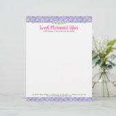 Mermaid Tail Scale & Pearl Pastel Sparkle Boutique Briefhoofd (Staand voorkant)