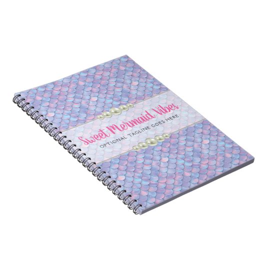 Mermaid Tail Scale & Pearl Pastel Sparkle Boutique Notitieboek (Rechterzijde)