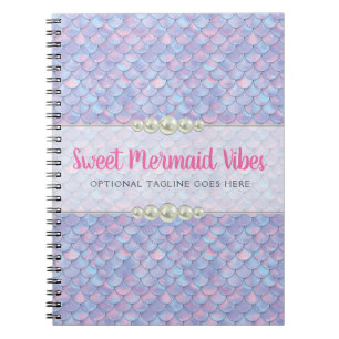 Mermaid Tail Scale & Pearl Pastel Sparkle Boutique Notitieboek