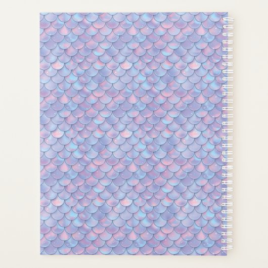 Mermaid Tail Scale & Pearl Pastel Sparkle Boutique Planner (Achterkant)