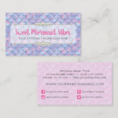 Mermaid Tail Scale & Pearl Pastel Sparkle Boutique Visitekaartje (Voorkant / Achterkant)