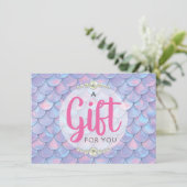 Mermaid Tail Scales Boutique Gift Certificate Kaar Kaart (Staand voorkant)